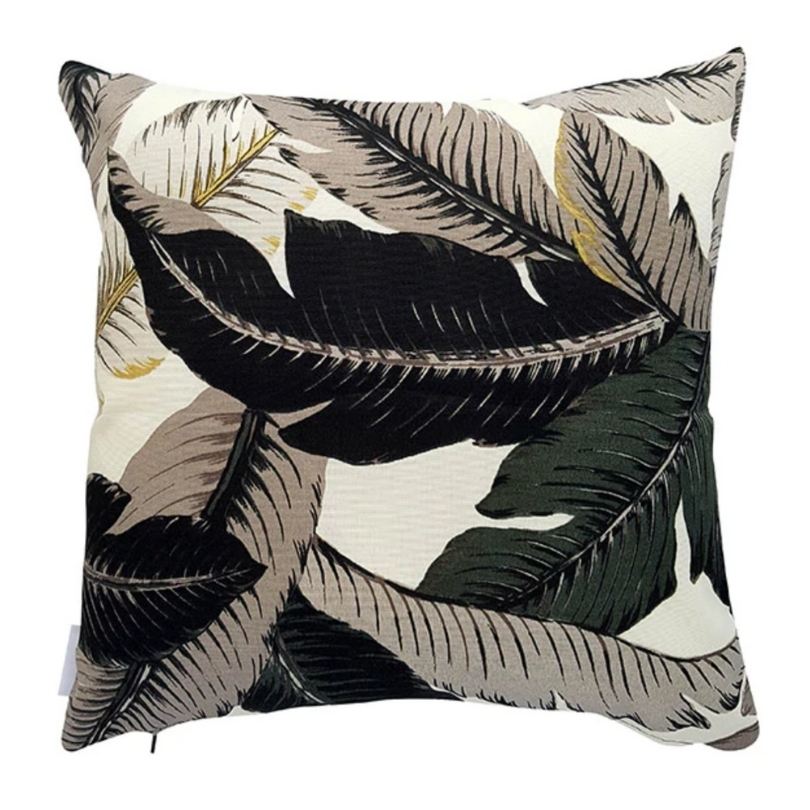 Tommy Bahama Black Leaf Outdoor Cushion Cover 50cm by 50cm