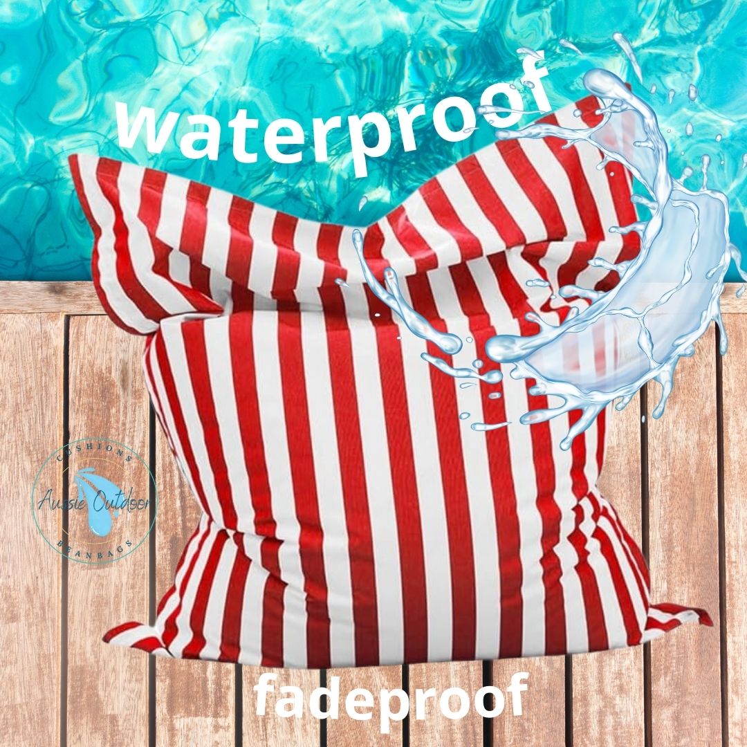 Most Durable Big Bertha Waterproof Striped Floating Bean Bag Cover for Australian Climate