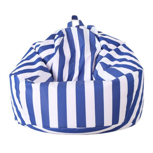 Aussie Outdoor Waterproof Bean Bag Cover Pool Stripes White Blue SALE