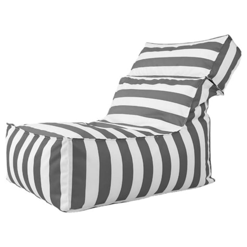 Grey White Stripe Bean Bag Cover