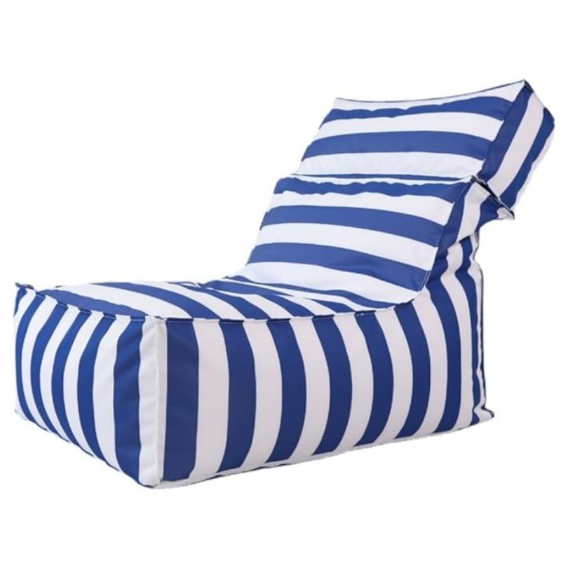 Blue White Stripe Bean Bag Cover 