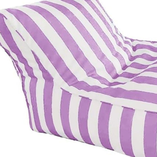 Big Chill Premium Waterproof Striped Floating Lounger Bean Bag Cover White Purple