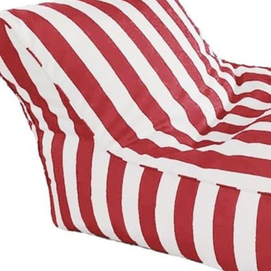 Big Chill Premium Waterproof Striped Floating Lounger Bean Bag Cover White Red