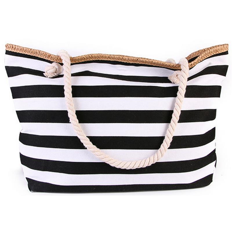 Hamptons Striped Beach Tote