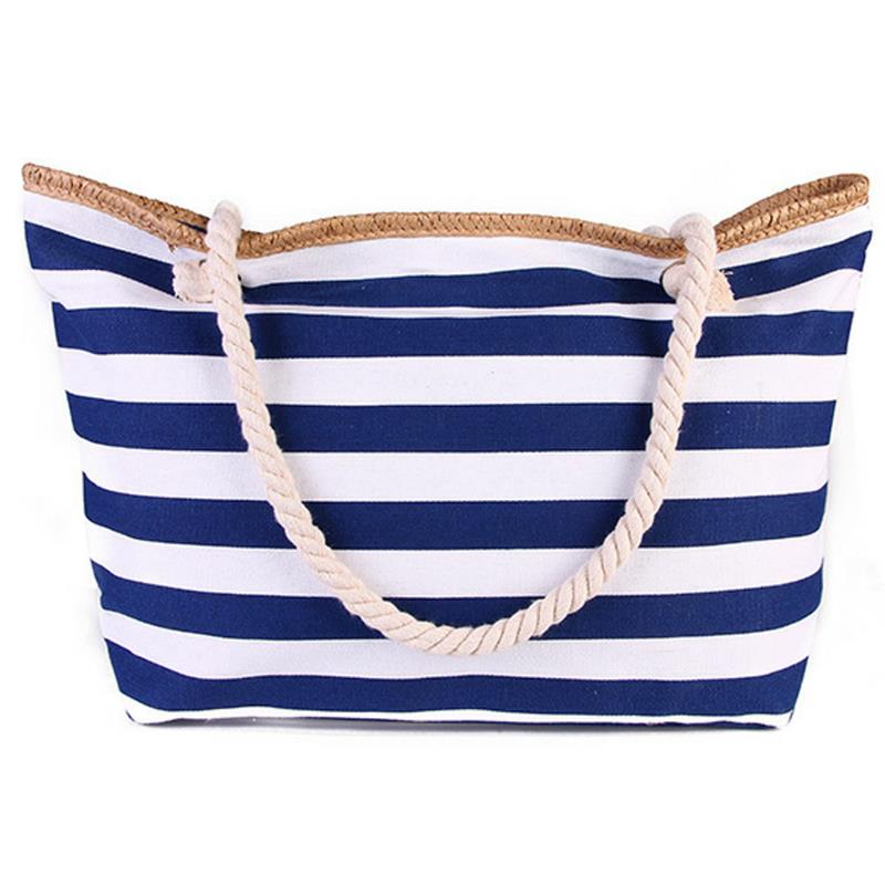 Hamptons Striped Beach Tote